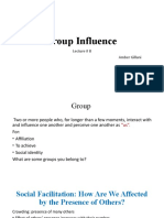 Lecture 8 Group Influence