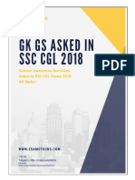CGL 18 All Shift GA Questions 500