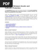 Difference Between Anodic and Cathodic Protection