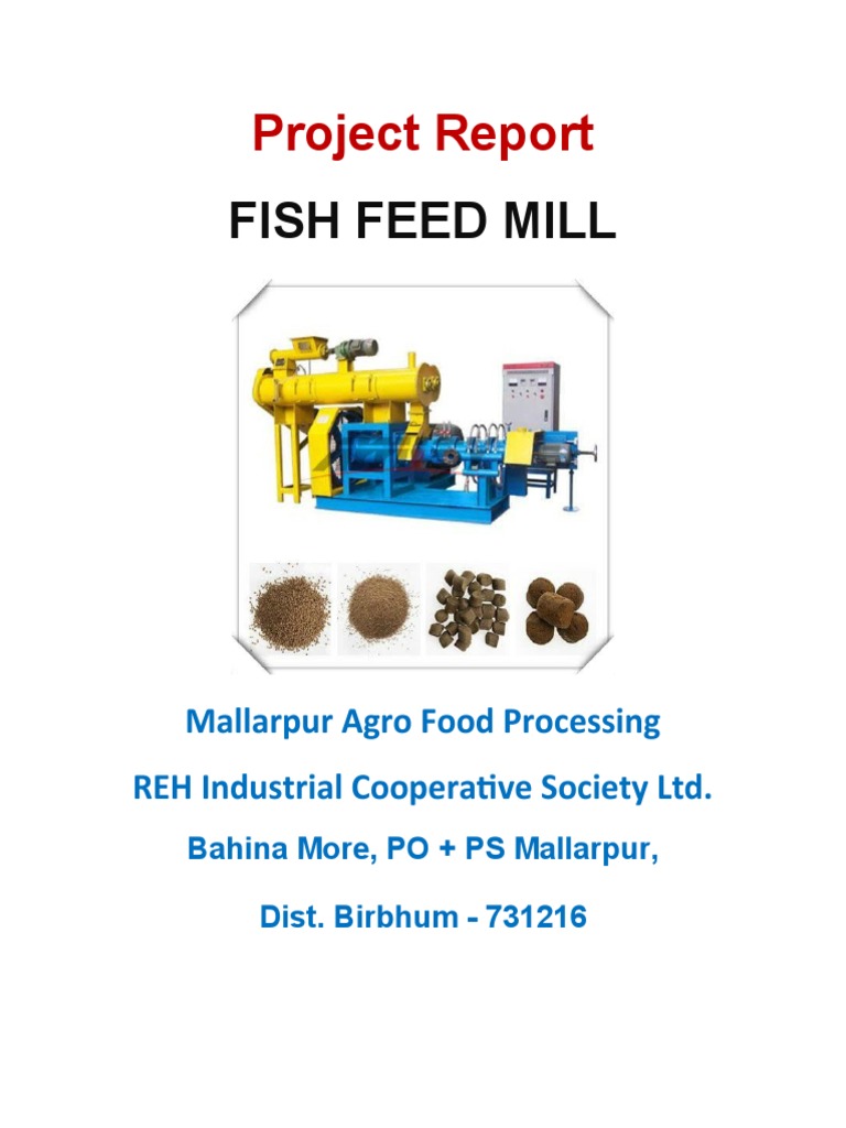 Project On Fish Feed Mill PDF Animal Feed Extrusion