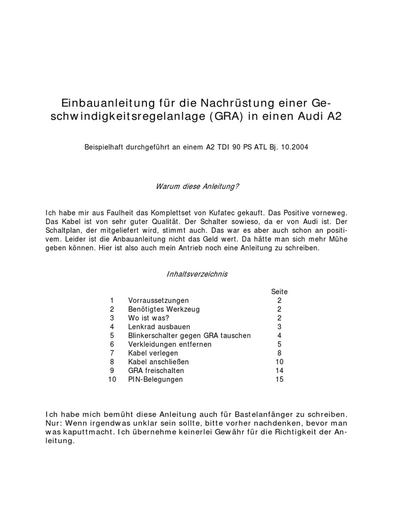 How To Cruise Control Inbouwen PDF