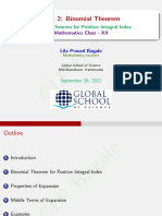 Part 1 Binomial Theorem Introduction and Coefficients Handout