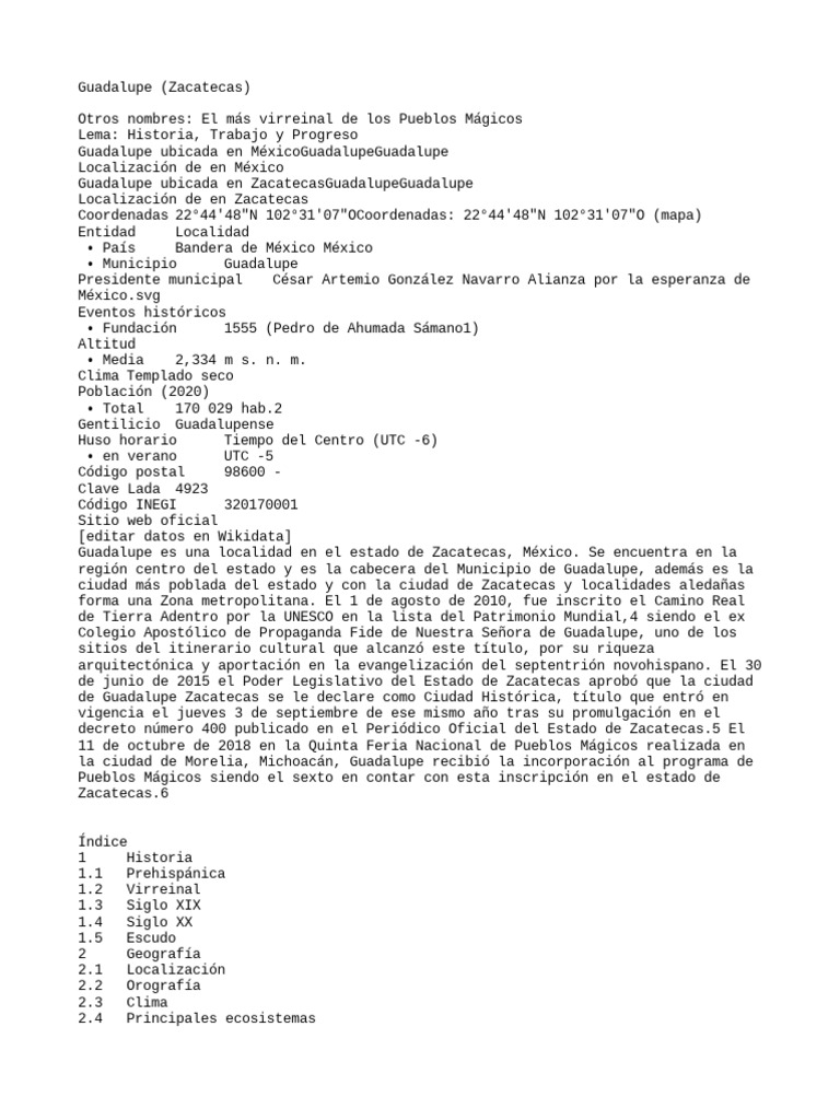 Guadalupe Zacatecas GEO PDF