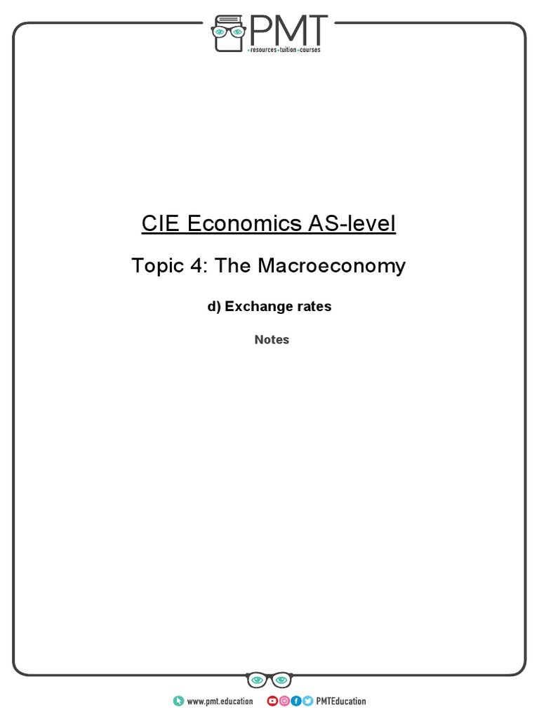 D) Exchange Rates | PDF | Exchange Rate | Devaluation