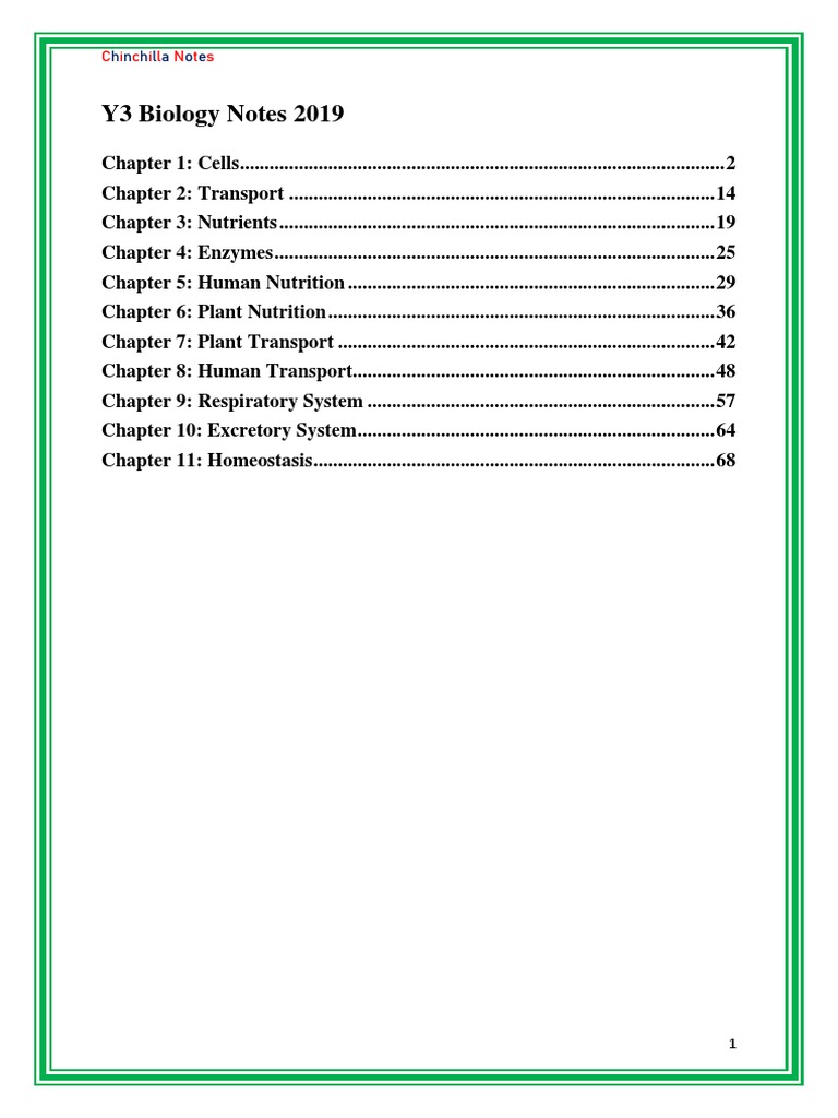 Y3 IP Biology Notes FYE Edition | PDF | Endoplasmic Reticulum | Cell ...