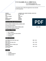 Abiodun Damilola Gbenga CV