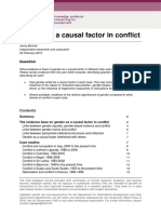 Gender As A Causal Factor in Conflict