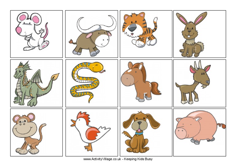 Chinese Zodiac Cards Blank | PDF
