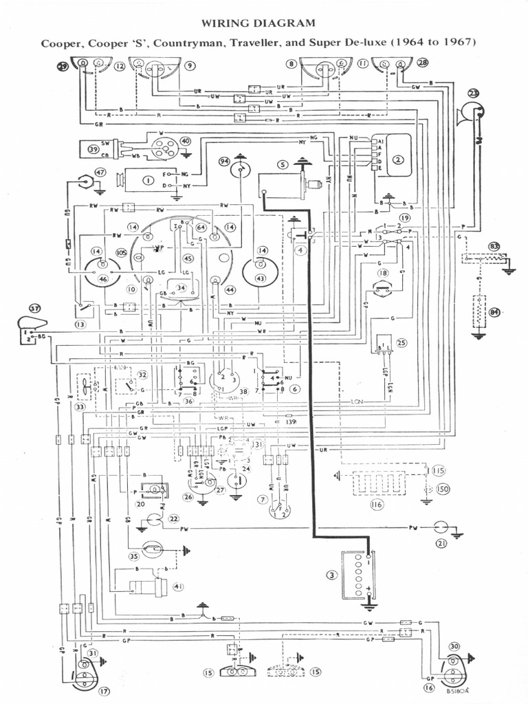 Classic Mini Wiring Diagram '64'67 PDF