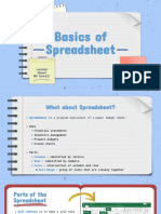 Basics of Spreadsheet Lesson in MS Excel