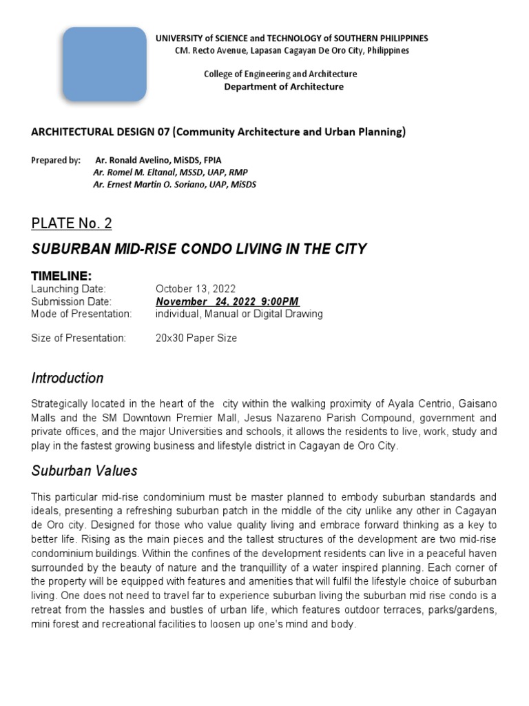 Suburban Mid-Rise Condo Design Project | PDF