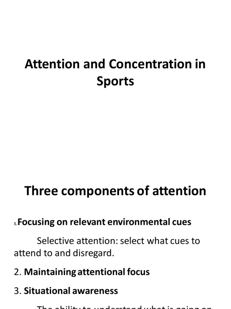 Attention In Sports Pdf – Attention And Concentration Training In ...