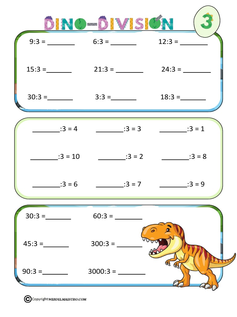 Divisiones Tabla Del 3 PDF