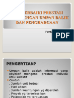 Memperbaiki Prestasi Kerja Dengan Umpan Balik Dan Penghargaan