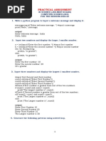 Practical Assignment Xi SC (CS) - 2022-23