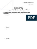 Lembar Kegiatan-Menentukan FPB Dengan Petak Bilangan Dan Pohon Faktor