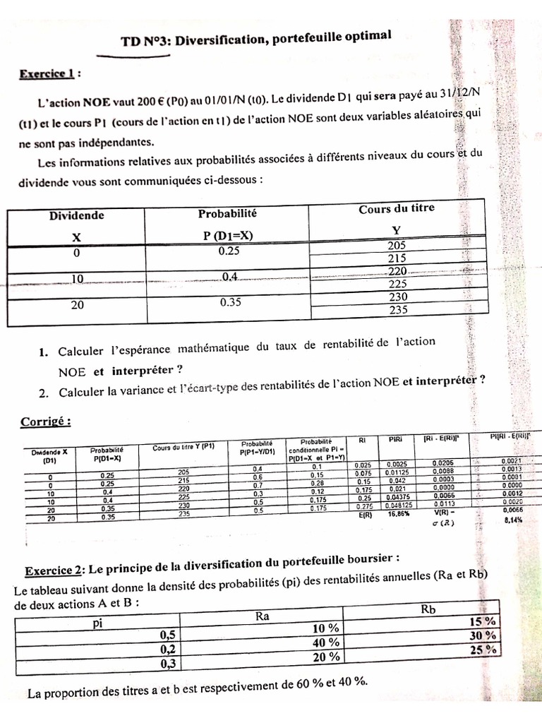 Correction TD 3 | PDF