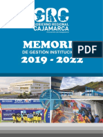 1 Memoria de Gestión 2019 - 2022 - Gobierno Regional Cajamarca
