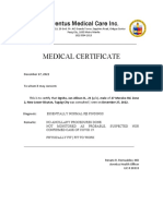 Jan Allison Medial Certificate