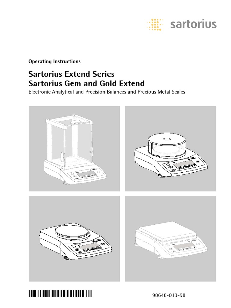 sartorius extend balance manual