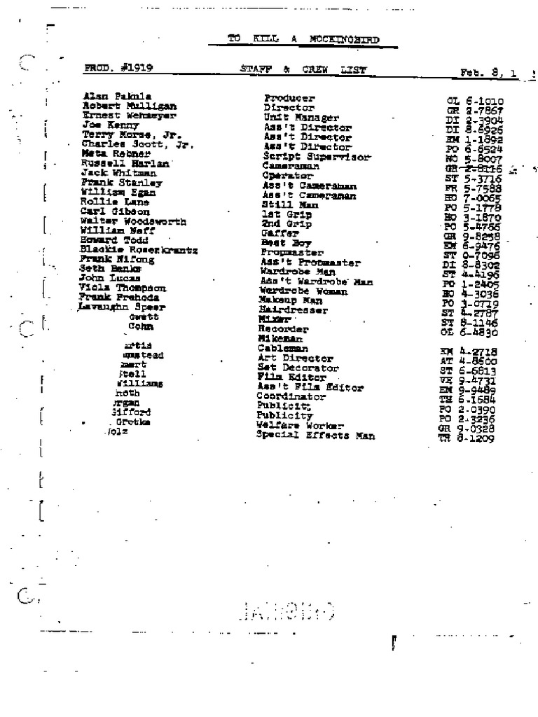 To Kill A Mockingbird Screenplay | PDF