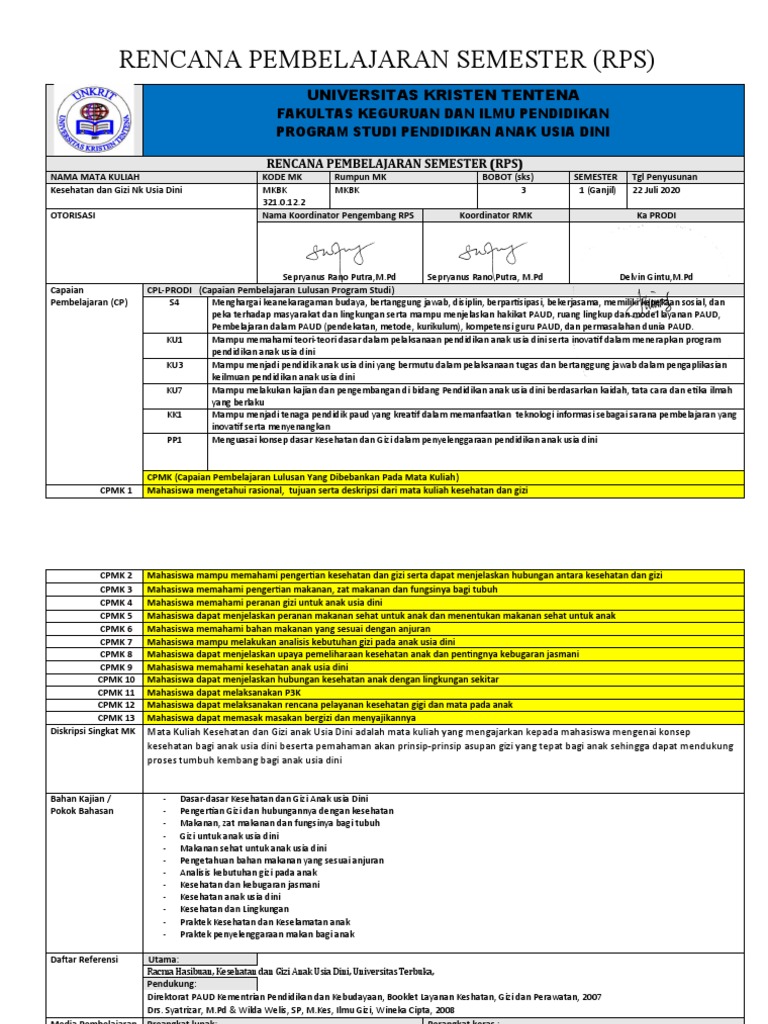 Rps Kesehatan Gizi Pdf