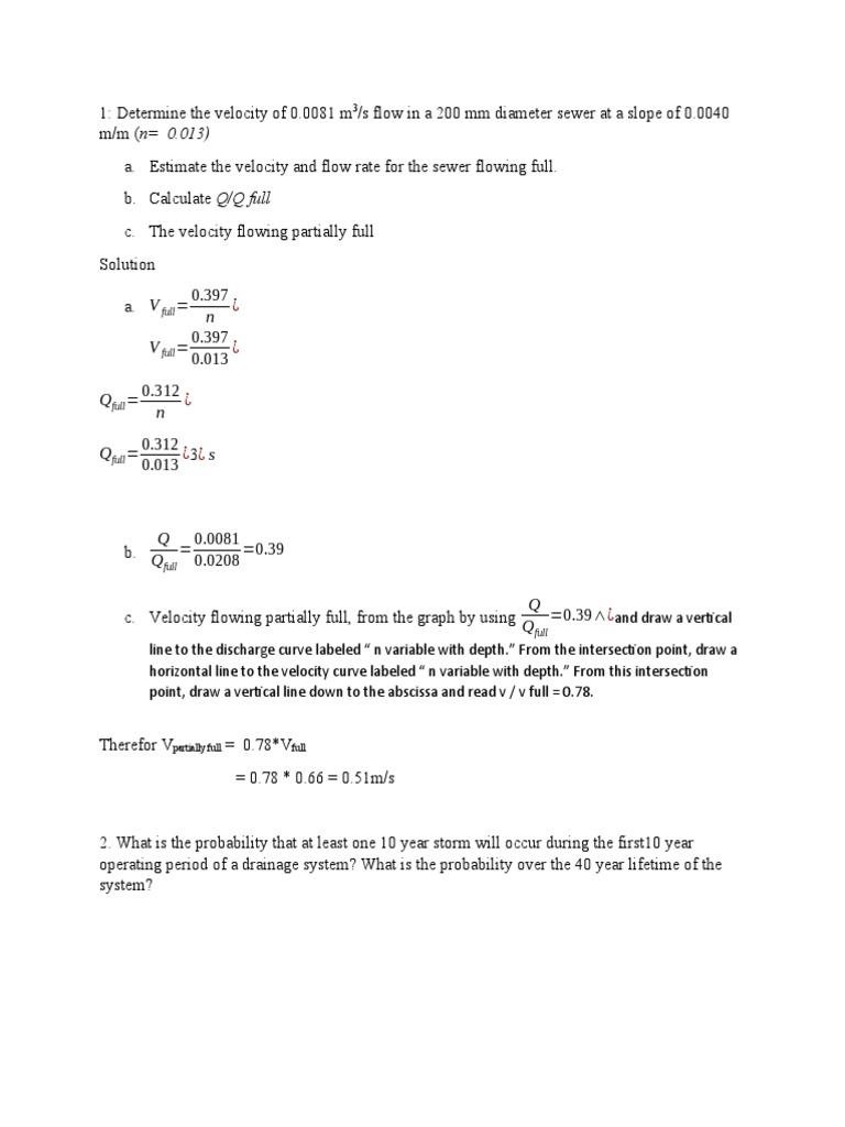 Examples On Chapter 3 PDF Surface Runoff Storm Drain