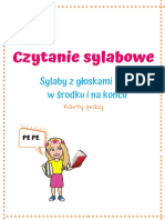 Czesc II Czytanie Sylabowe Gloski P I M Karty Pracy