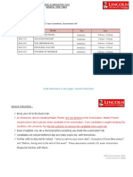 Time Table End Exam