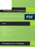 Formation of A Company