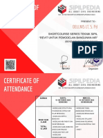 Sertifikat Shortcourse Series Teknik Sipil - Dellnis LT, S. PD