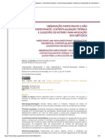 Observação participante e não participante