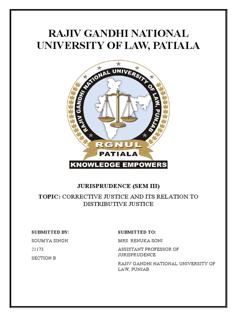 Relationship between corrective and distributive justice PDF Justice Crime & Violence