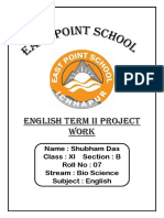 Shubham Das English Project Term 2