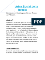 La Doctrina Social de La Iglesia: Realizado Por: Mari Ángeles Cáceres Romero de 1° Bach A