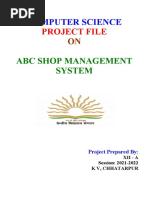 ABC Shop Mangement System