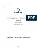 Reglamento Institucional CIBERTEC 2022