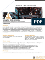 Brochure Diplomado Administracion Obras de Construcción