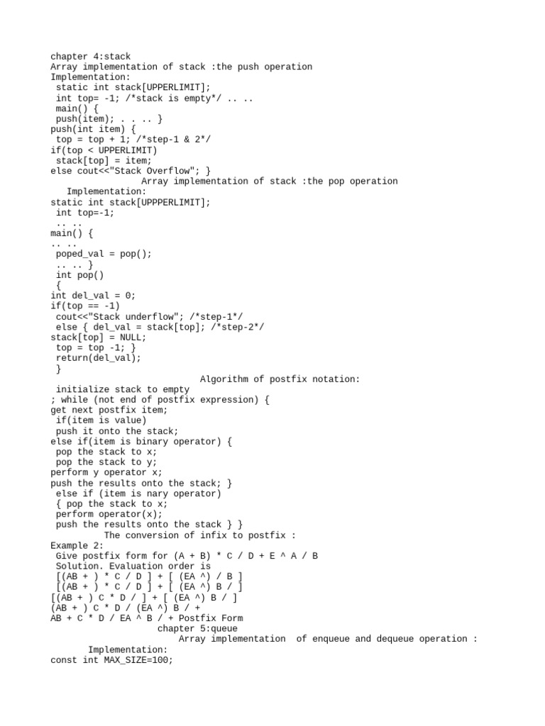 Algorithm short note pdf queue abstract data type software