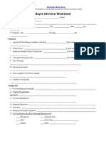 Buyer Interview Worksheet-Dealership