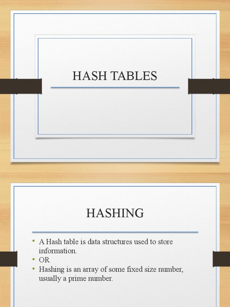 Hash Tables PDF Computing Computer Data
