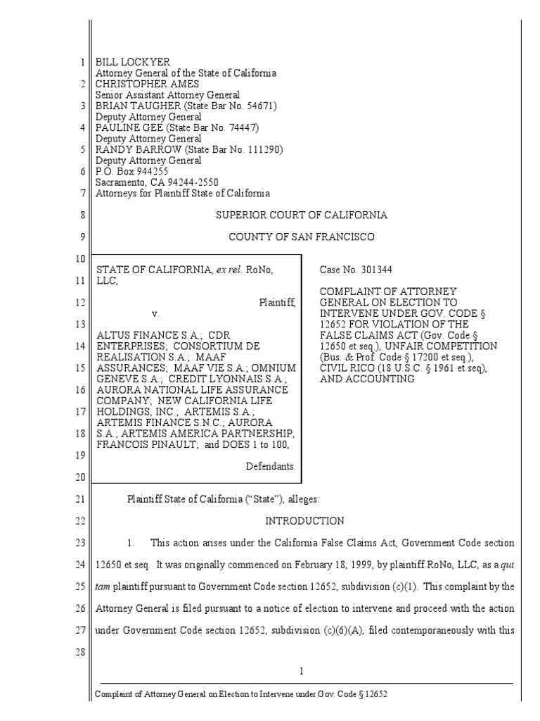 California v. Altus PDF Insurance High Yield Debt