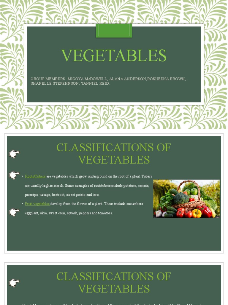 Understanding Vegetable Classifications | PDF | Vegetables | Cooking