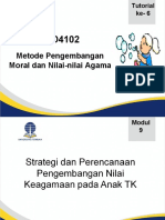 Metode Pengembangan Moral Dan Nilai-Nilai Agama