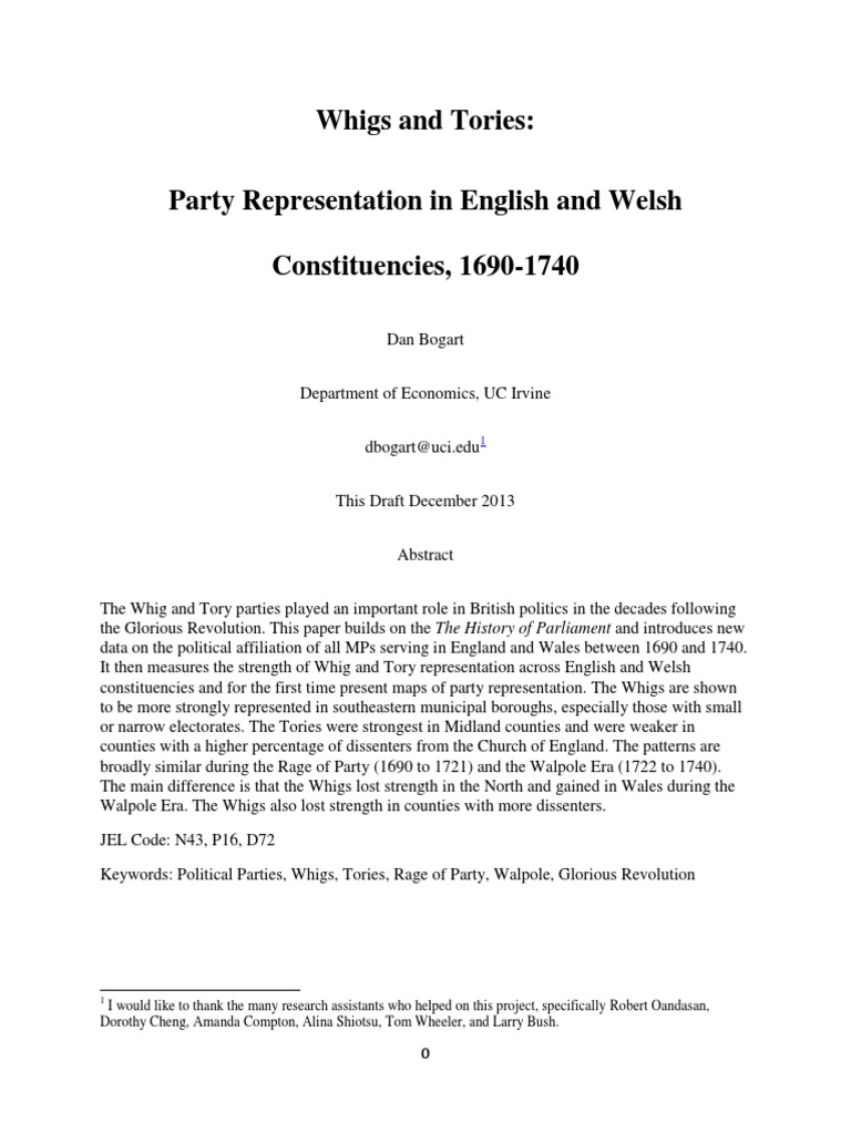 Partyrepdec 272013 PDF Whigs (British Political Party) Member Of