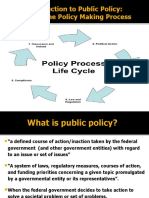 1 Intro To Public Policy - Policy Making