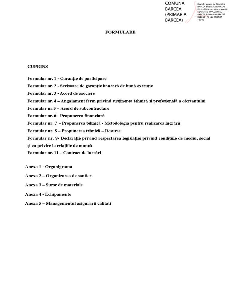 Formulare Rev 1 | PDF