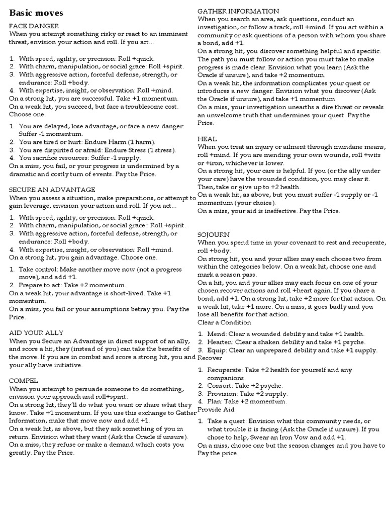 Ironsworn Magica Download Free PDF Fairies