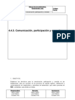 4.4.3. Comunicación, Participación y Consulta.: Manual de Procedimientos. Rodamendez Ltda. Código: Fecha