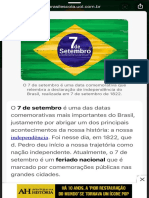7 de Setembro - Dia Da Independência Do Brasil